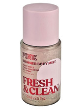 VICTORIA'S SECRET PINK FRESH  CLEAN SHIMMER BODY MIST SPRAY SPLASH 2.5 oz NEW