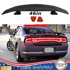 46"GT Style Racing Gloss Black Rear Trunk Spoiler Wing For Dodge Charger RT SRT