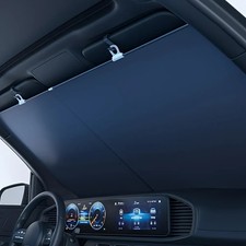 2 Pack Retractable Car Windshield Sunshades Heat Resistant and UV Protective