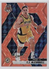 2024-25 Panini Mosaic Fluorescent Red Mosaic Prizm 11/75 TJ McConnell #129 8mm