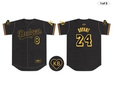 Kobe Bryant Los Angeles Dodgers Jersey Lakers Night SGA 9/1/23 Black Mamba XL
