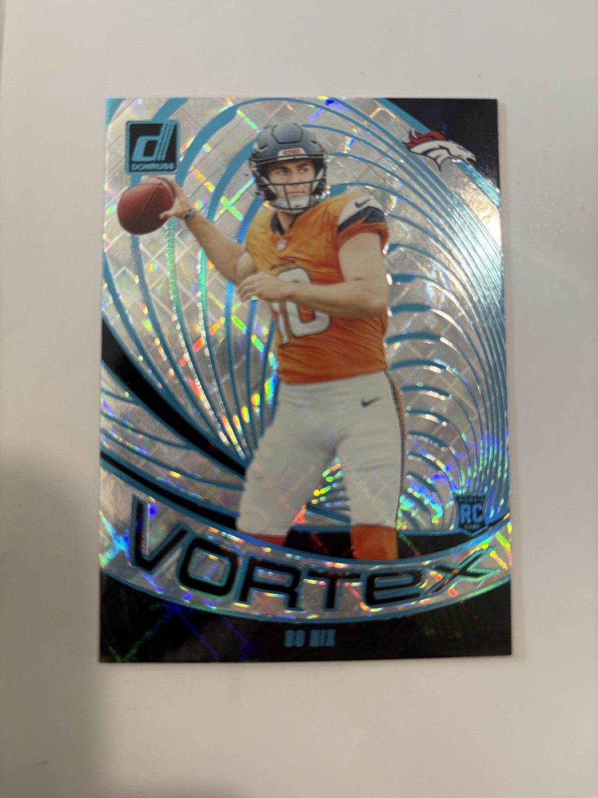2024 Panini Donruss - Vortex Bo Nix #VOR-BNI Cosmic /100 (RC)