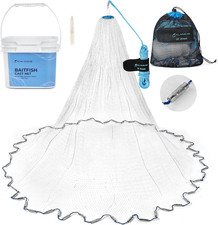 Radio de nailon Red de Pesca Atarraya Malla 3/8 pulgadas Agua Dulce Salada 3 pies a 6 pies gris