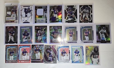 20x Minnesota Vikings Card Lot Jersey, RPA, #'d  Addison Felton JEFFERSON TURNER