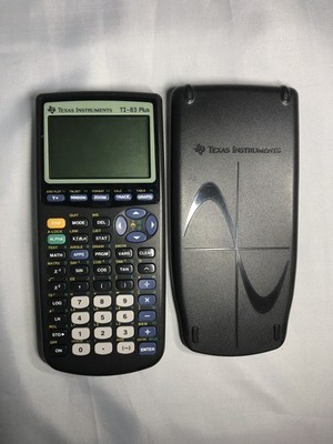 Texas Instruments TI-83 Plus Black/Gray Graphing Calculator with Cover