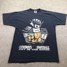 Vintage Dallas Cowboys Shirt Mens Large Black NFL Football College Concepts 90s