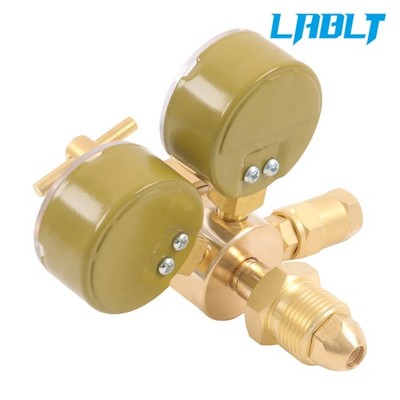 LABLT 1Pack Argon Regulator Dual Gauges for CGA580 Mig Tig Welder 0 to 400PSI