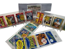 5 pack Crystal Clear Vinyl Rack Pack Protector Sleeves Baseball/Football Topps
