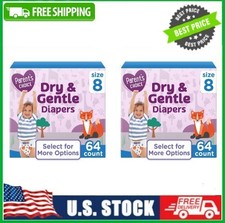 2 PACK Parent's Choice Dry Gentle Diapers Size 8, 64 Count each