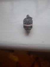 Thomas Sabo Rebel at heart Black CZ Set Skull Pendant