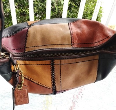 Coach XL Vintage 11465 Bleecker Multicolor Patchwork Leather Coach XL Vintage 11465 Bleecker Multicolor Patchwork Leather