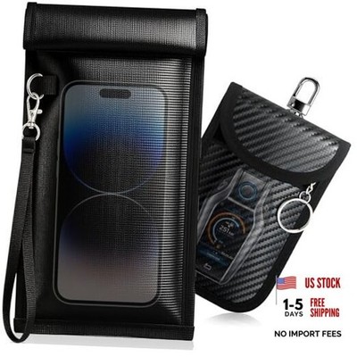 Faraday Bags for Phones & Car Keys: RFID Signal Blocking Pouch Set,