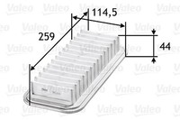 Valeo Luftfilter U.A. FüR CitroËN, Daihatsu, Peugeot, Subaru, Toyota