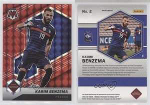 2021-22 Panini Mosaic FIFA Road to World Cup Red Mosaic Prizm Karim Benzema #2