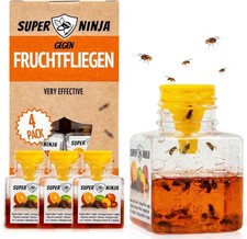 Super Ninja Fruchtfliegenfalle Spar Pack 4 Fallen Hochwirksame &Ouml;kologische