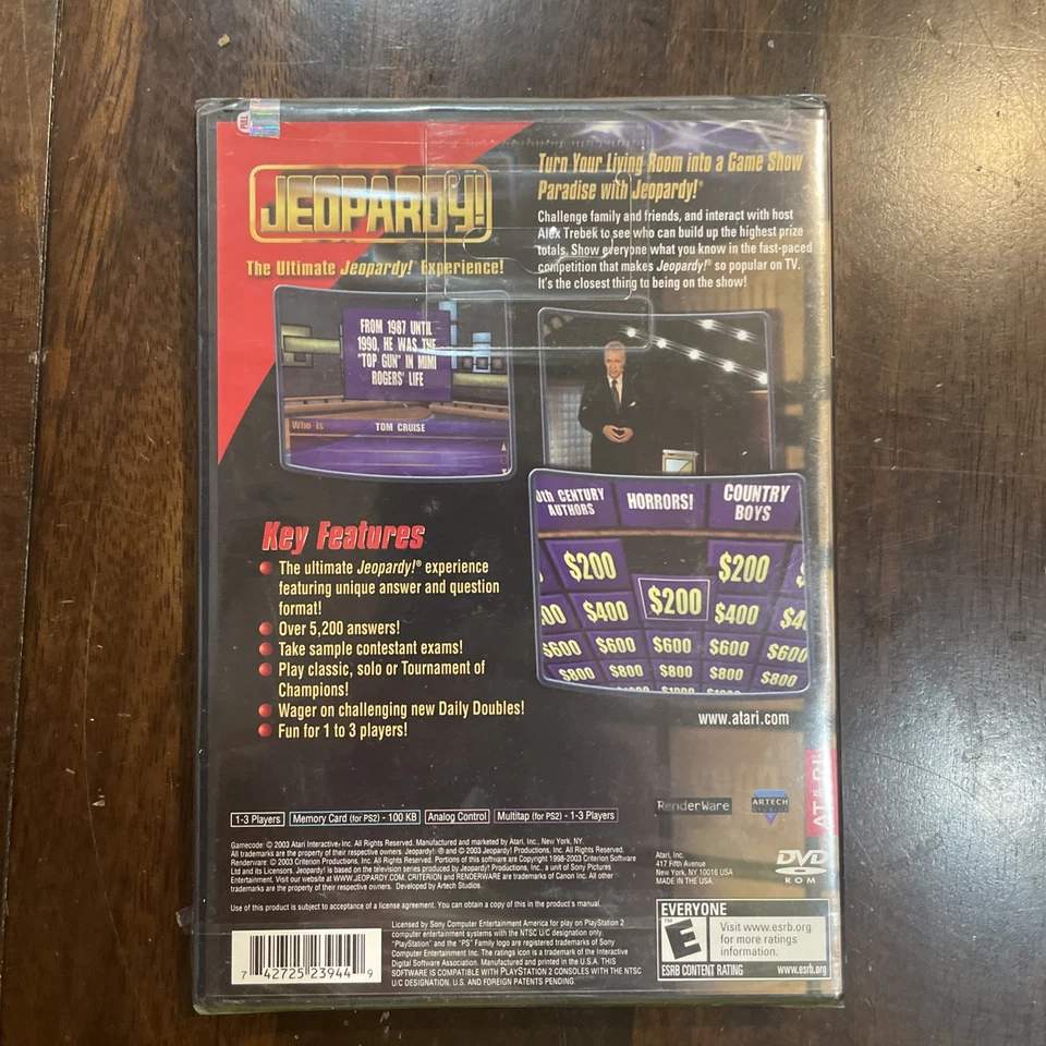 Brand New In Wrapping Jeopardy PlayStation 2 Game - Image 2 of 3