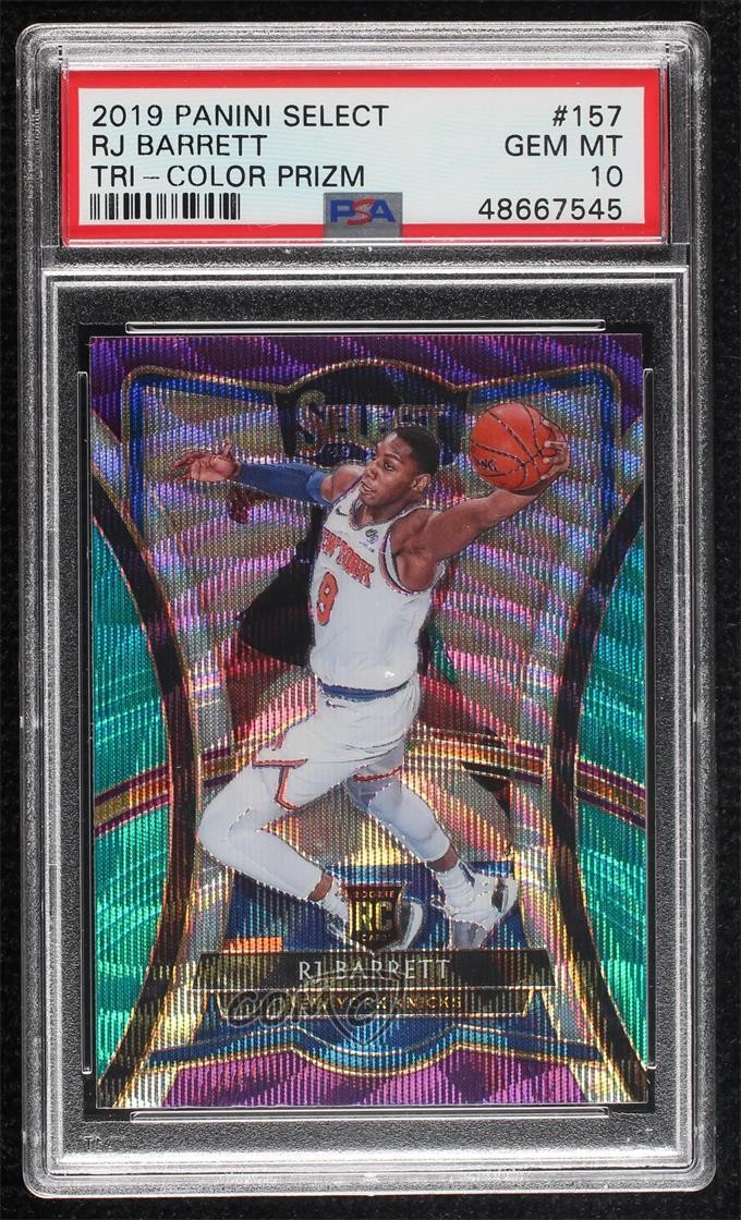 2019 Panini Select Premier Level Tri-Color Prizm RJ Barrett PSA 10 GEM MT 03ij