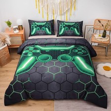 NTBED Game Console Comforter Set Kids Teens, Geometric Lightweight Microfiber