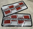 FOURSQUARE CLOTHING VINTAGE 90’S GOLF SNOWBOARD SKATEBOARD SURF SNOW STICKERS x2