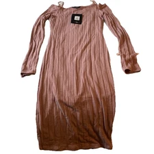 NEW Medium Fashion Nova No One Like You Sweater Dress Mauve Women’s Tight Ribbed