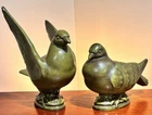 Haeger USA Vintage Pottery Doves 649 & 650 Green