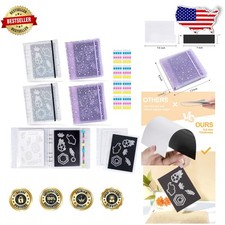 Complete Die Cut Storage 7x5" Magnetic Sheets Album Pockets 4 Sets