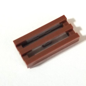 5X LEGO 2412 / 30244 1x2 Tile Grille Reddish Brown (5 Pieces)