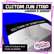Personalised Car Sun Strip vinyl visor decals Graphic Sunstrip 🍑 👏