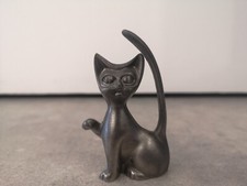 sculpture chat en étain 95 %