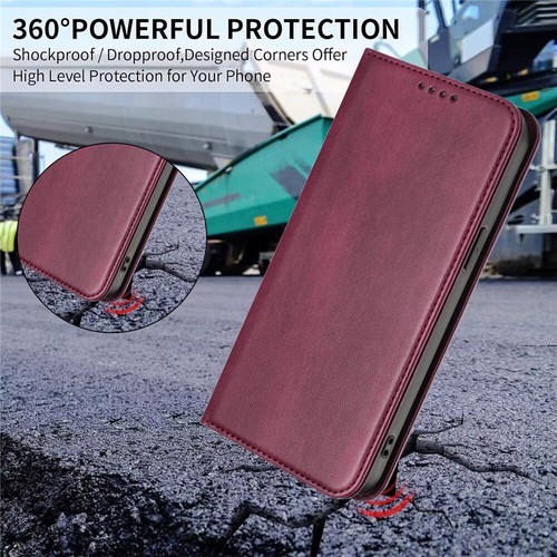 For Samsung S25 Ultra S24 FE S23 S22 S21 Magnetic Case Leather Wallet RFID Cover - Picture 99 of 111