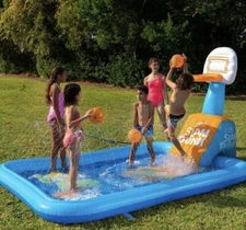 WOW WATER Sports Inflatable Garden Hoops Splash Pad with Sprinkler