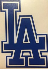 Los Angeles Dodgers "LA" Decal Sticker Car Window ManCave Toolbox
