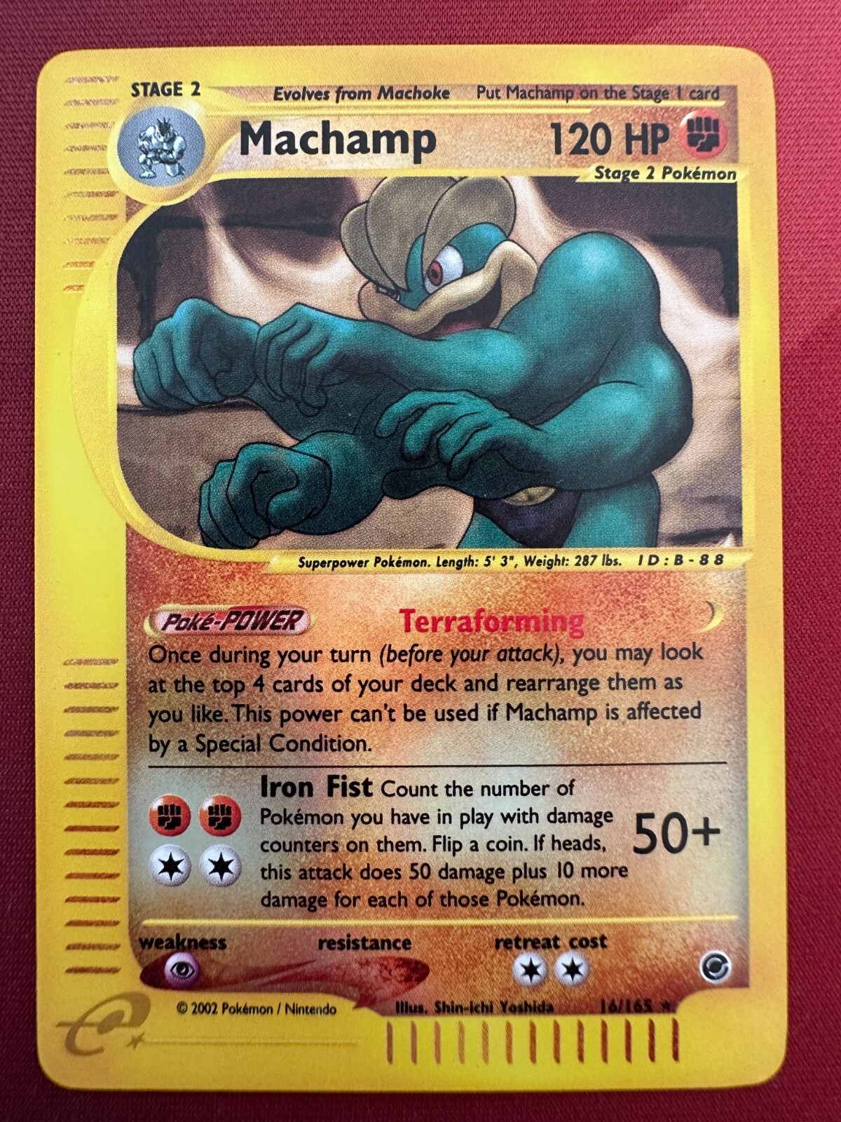 MACHAMP 16/165 Expedition REVERSE HOLO RH rare E-Series Pokemon TCG card VLP-NM
