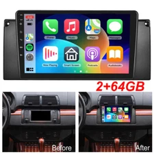 2+64GB Android 13 Car Stereo Carplay GPS Radio + Camera for BMW E38 E39 E53 X5