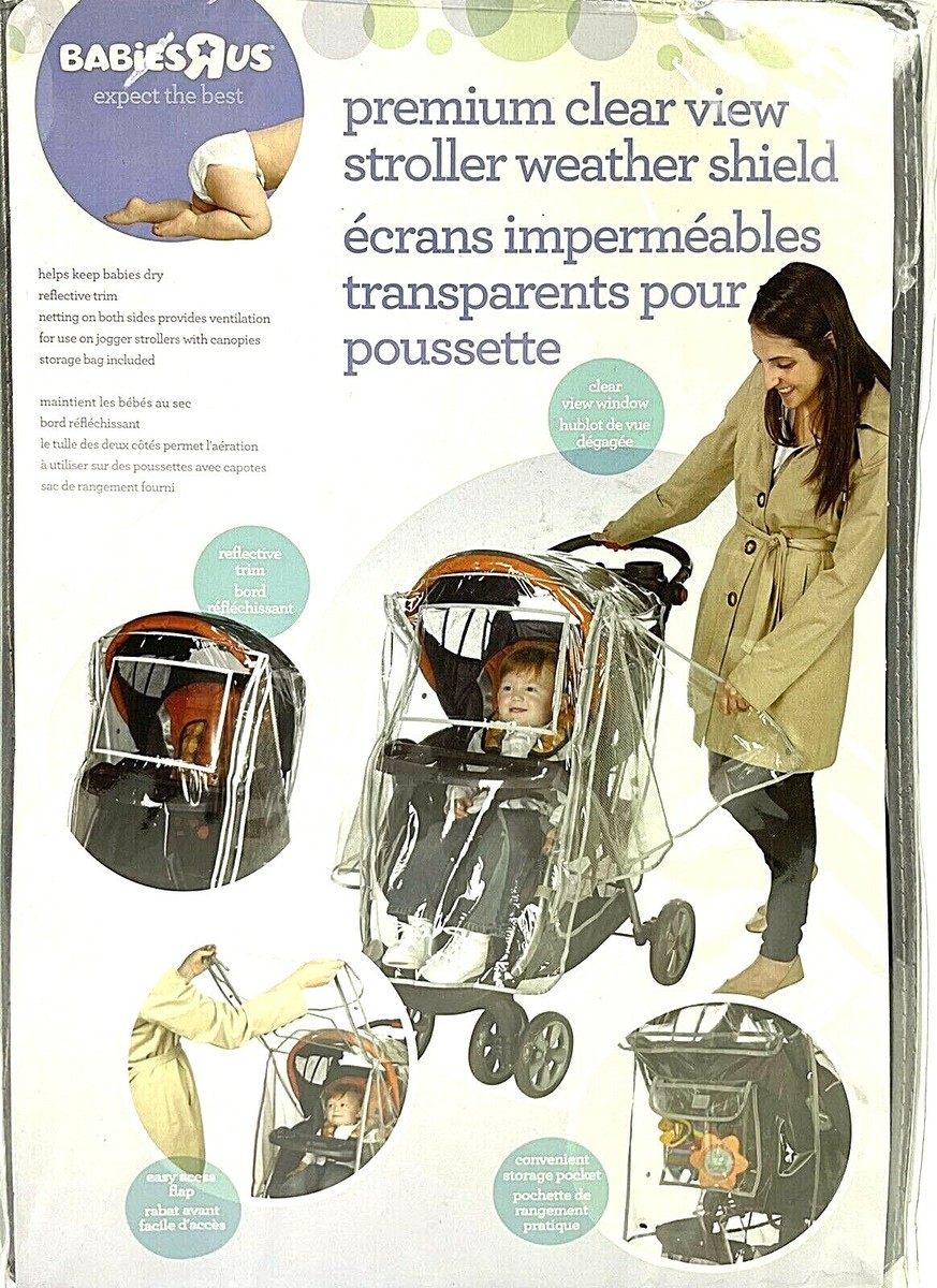 Babies R US Premium clear view stroller weather shield with