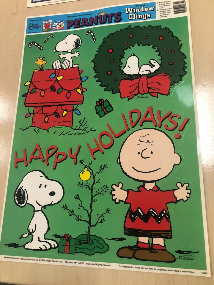 复古 1998 - 1999 年 6 件套圣诞窗挂、花生、Looney Tunes、Rugrats — 第 2/4 张图片