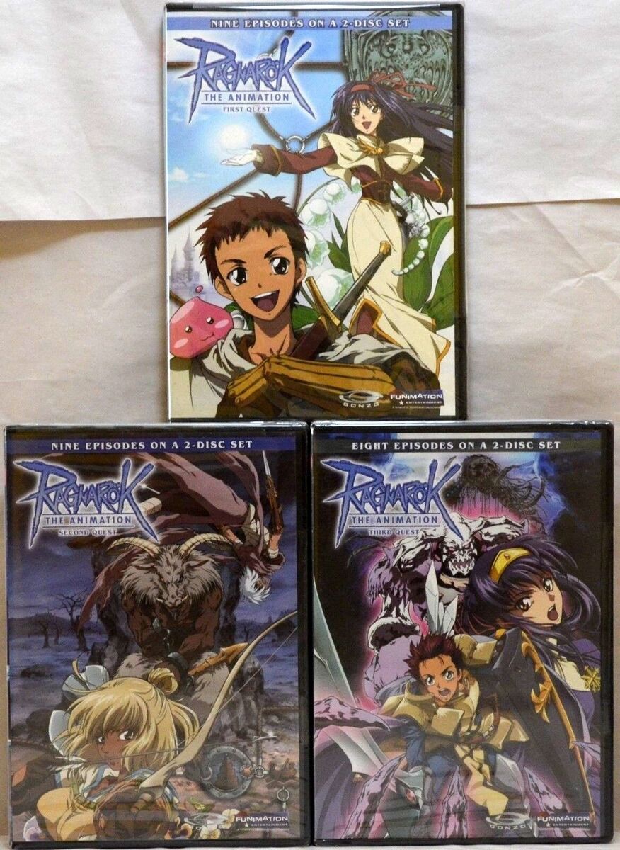 Lot of 3 Ragnarok Animation New DVD Complete Set Vol 1 2 3