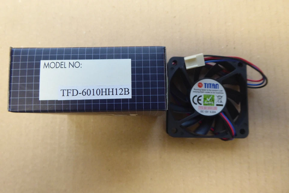 10 Stück - Titan TFD-6010HH12B Lüfter 60x60x10mm NEU in Originalverpackung - Bild 3 von 4