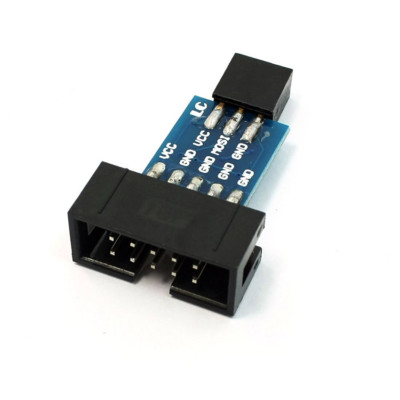 USB AVRISP USBASP ISP STK500 10 Pin Convert to 6 Pin Adapter Board Programmer
