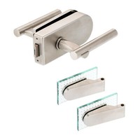 GlastüRbeschlag Set D Uv + Studio BäNder Edelstahl GlastüRschloss Ivory