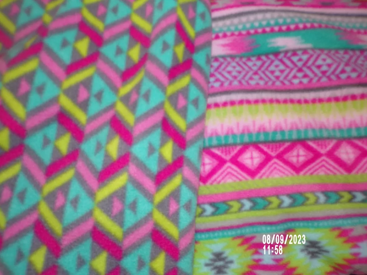 Aztec Print Fleece Fabric Blanket Kit -Perfect for Tie Blanket - 2 yds x 60