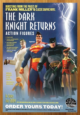 2004 DC Direct Dark Knight Returns Action Figure Print Ad/Poster Batman Superman