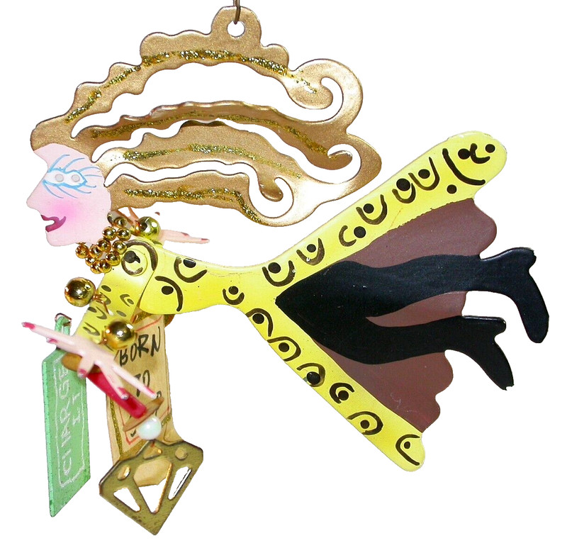 BORN TO SHOP Metal Art Mobile ORNAMENT Karen ROSSI SILVESTRI Fanciful Flights