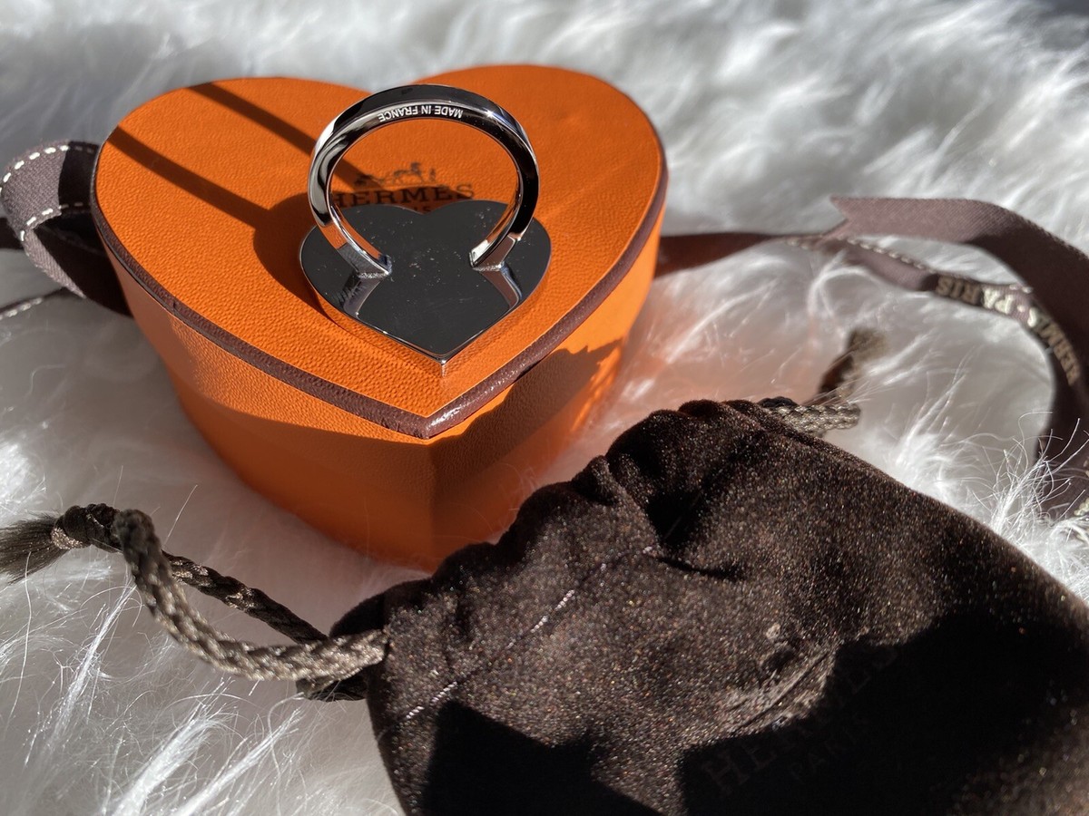 HERMES Heart Scarf Ring Black | eBay HERMES Heart Scarf Ring Black | eBay