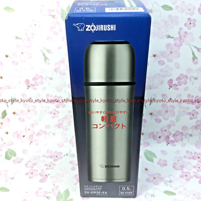 Zojirushi Edelstahl Wasserflasche Tasse Typ Thermoskanne 500ml Silber SV-GR50-XA