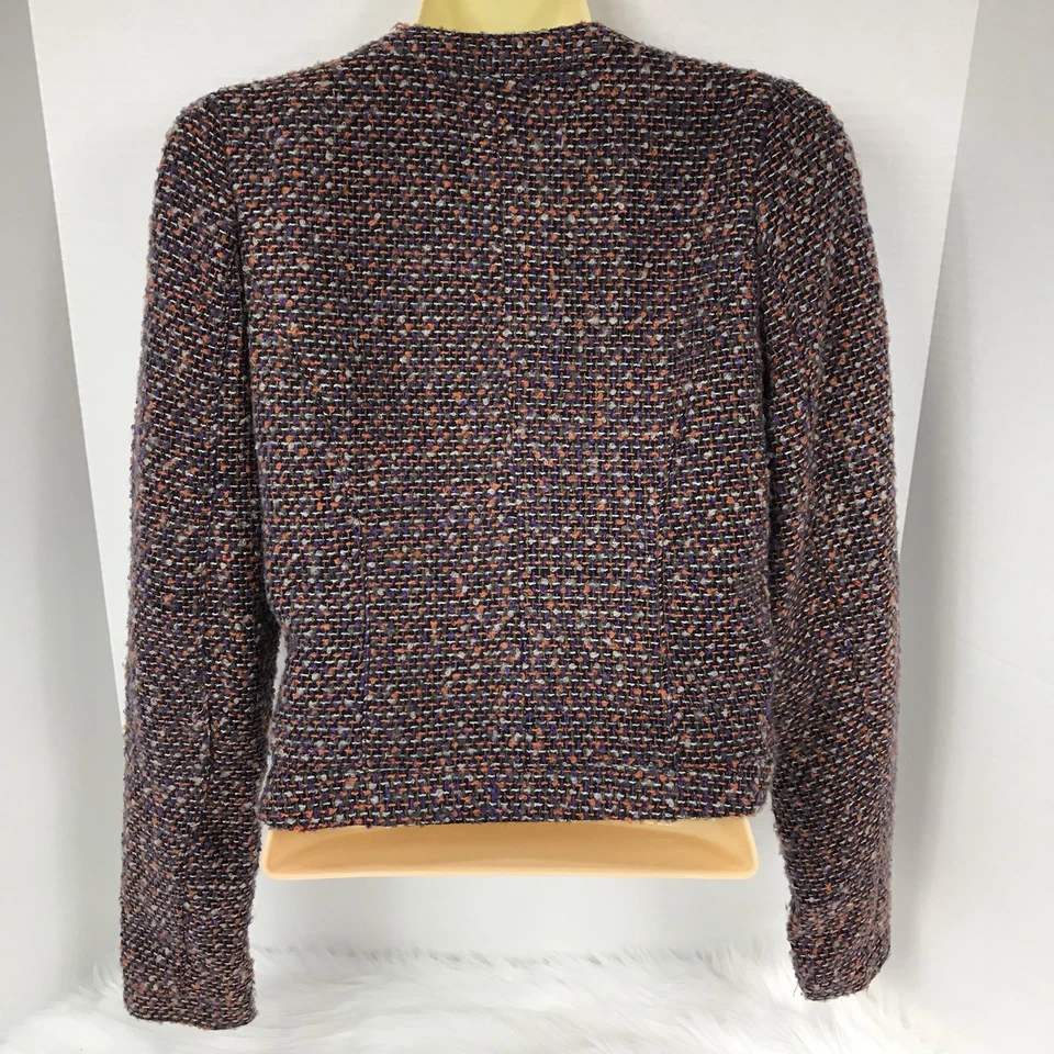 Chaqueta Blazer JOUJOU Cremallera Marrón, Naranja, Púrpura Multi Para Mujer Extra Pequeña XS Foto 3 de 4