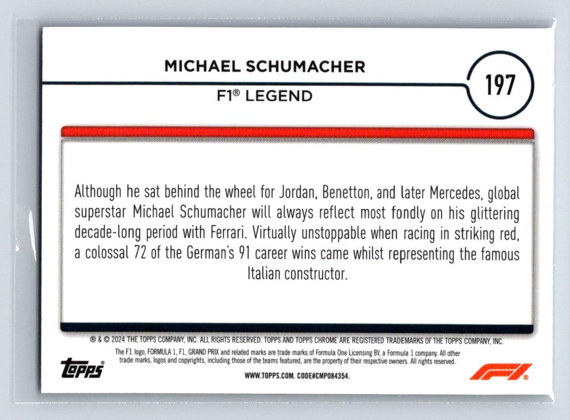 2024 Topps Chrome F1 #197 Michael Schumacher -Purple Green