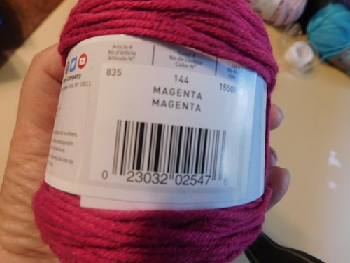 LION BRAND YARN, COBOO, FROM BAMBOO, MAGENTA, 3.5 OZ 232 YD. - Picture 4 of 4