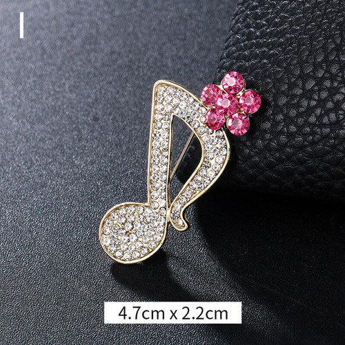 Musiknote Kristall Strass Brosche Anzug Hemd Kragen Pin Hochzeit Schmuck - Bild 18 von 58