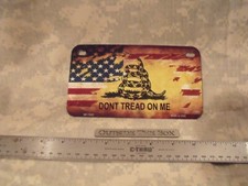 Gadsden "Don't Tread On Me" License Plate / Motorcycle ** USA MADE ** - Flag